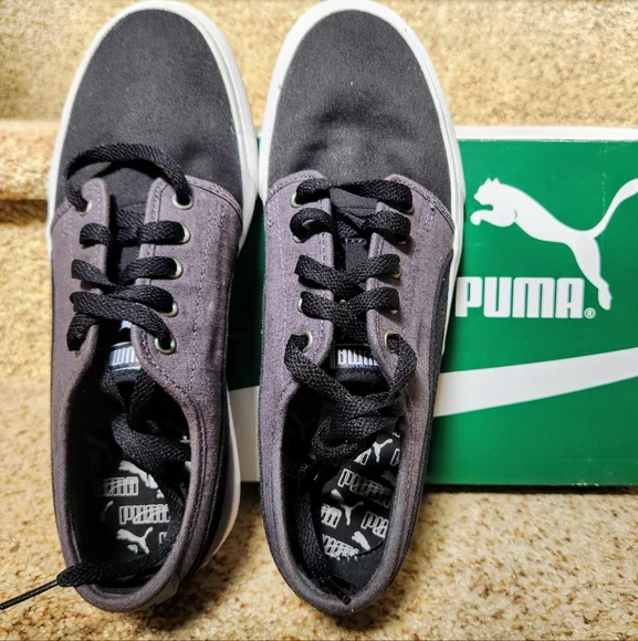 NWT Puma Men's Size 8 Charcoal and Black Sneakers - Picture 2 of 6